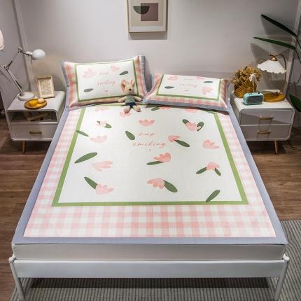 91家纺网 家纺一手货源 找家纺 （总）懒猫 2021新款宽边大版冰丝凉席