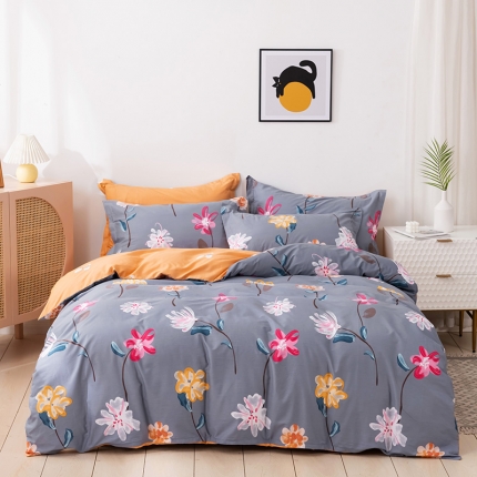 91家纺网 家纺一手货源 找家纺 （总2）星期三 2021新款花卉系列全棉13372四件套（加老板微信有会员价）