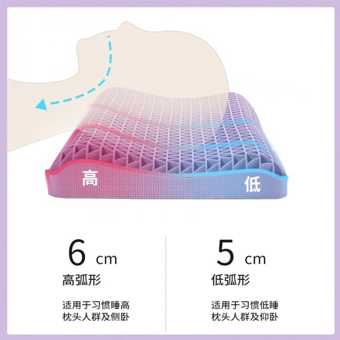 91家纺网 家纺一手货源 找家纺 tpe果胶枕波浪形果冻枕凝胶枕蜂窝果胶枕