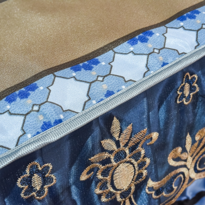 91家纺网 家纺一手货源 找家纺 ds生活馆 2021新款欧式床裙款冰丝席凉席 清风和韵