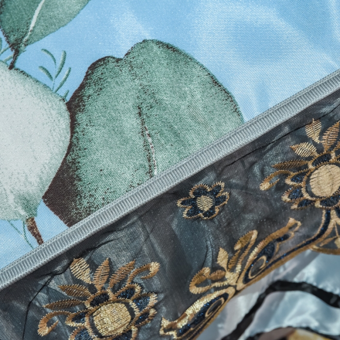 91家纺网 家纺一手货源 找家纺 ds生活馆 2021新款欧式床裙款冰丝席凉席 森林奇境