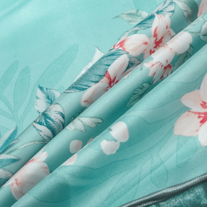 91家纺网 家纺一手货源 找家纺 ds生活馆 2021新款欧式床裙款冰丝席凉席 盛世花开