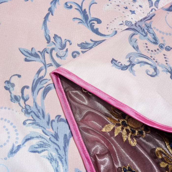 91家纺网 家纺一手货源 找家纺 ds生活馆 2021新款欧式床裙款冰丝席凉席 悉尼粉