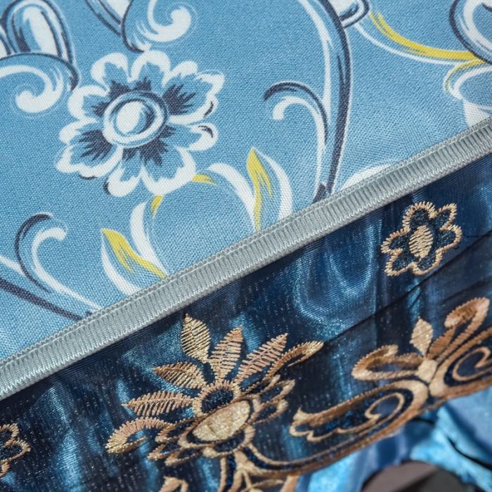 91家纺网 家纺一手货源 找家纺 ds生活馆 2021新款欧式床裙款冰丝席凉席 雅韵翩然