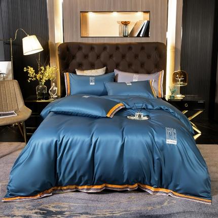 91家纺网 家纺一手货源 找家纺 （总）莎臣豹 2025新款丝芙妮水洗真丝天丝刺绣四件套