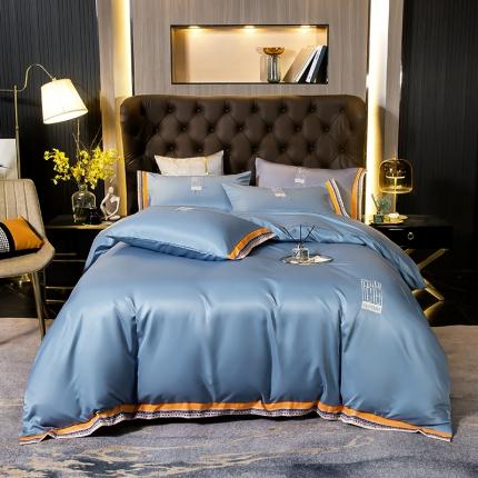 91家纺网 家纺一手货源 找家纺 （总）莎臣豹 2025新款丝芙妮水洗真丝天丝刺绣四件套