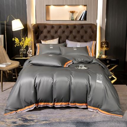 91家纺网 家纺一手货源 找家纺 （总）莎臣豹 2025新款丝芙妮水洗真丝天丝刺绣四件套