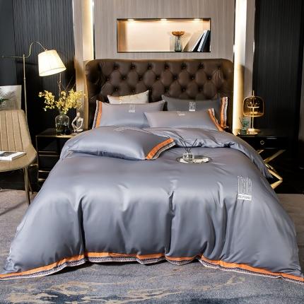 91家纺网 家纺一手货源 找家纺 （总）莎臣豹 2025新款丝芙妮水洗真丝天丝刺绣四件套