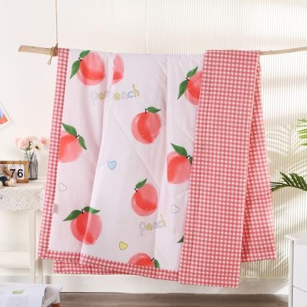 91家纺网 家纺一手货源 找家纺 仟网汇 2021新款全棉夏被 水蜜桃