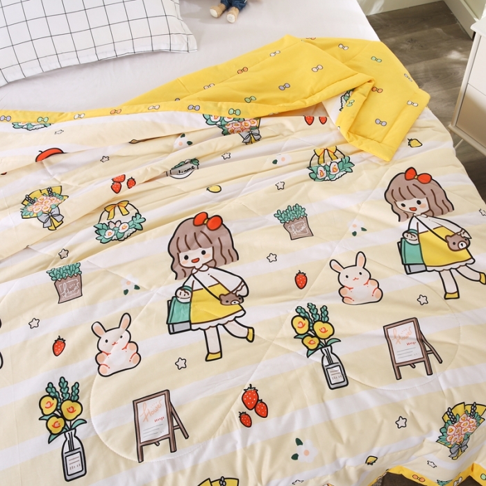 91家纺网 家纺一手货源 找家纺 仟网汇 2021新款全棉夏被 甜心宝贝