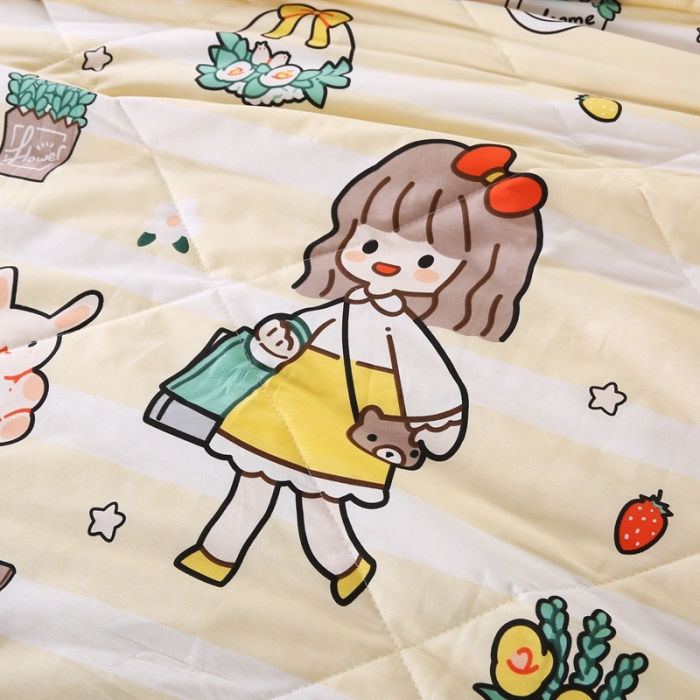 91家纺网 家纺一手货源 找家纺 仟网汇 2021新款全棉夏被 甜心宝贝