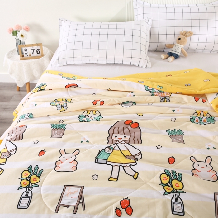 91家纺网 家纺一手货源 找家纺 仟网汇 2021新款全棉夏被 甜心宝贝