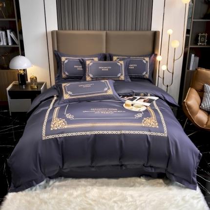 91家纺网 家纺一手货源 找家纺 总 DC2024新款60支s长绒棉全棉纯棉刺绣婚庆四件套