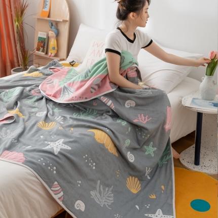 91家纺网 家纺一手货源 找家纺 （总）朴尔家纺 2021新款卡漫风格全棉六层纱毛巾被