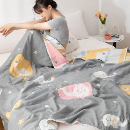 91家纺网 家纺一手货源 找家纺 （总）朴尔家纺 2021新款卡漫风格全棉六层纱毛巾被