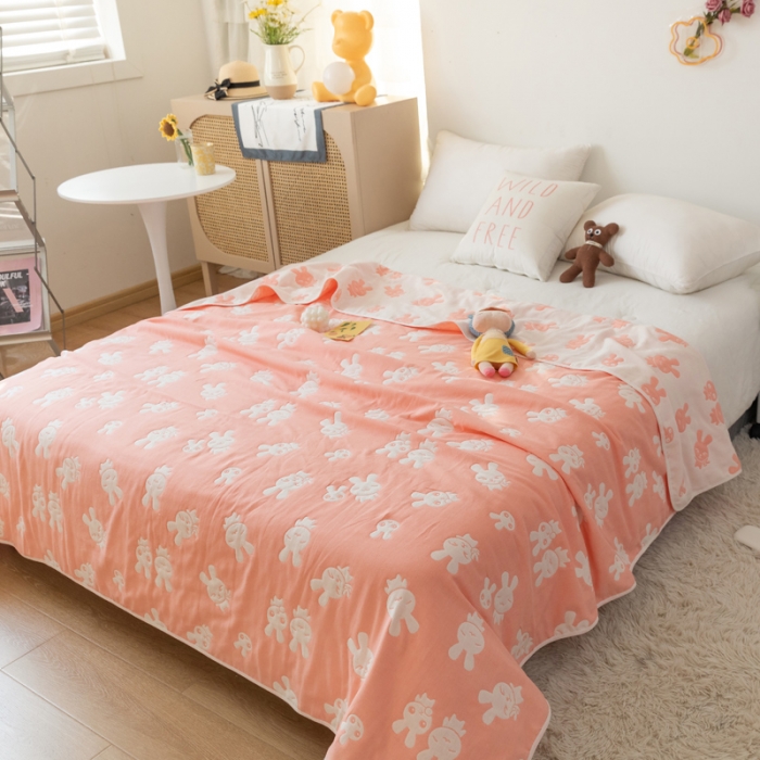 91家纺网 家纺一手货源 找家纺 （总）朴尔家纺 2021新款卡通系全棉六层纱毛巾