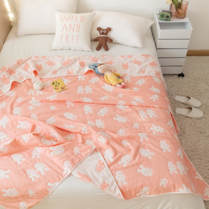 91家纺网 家纺一手货源 找家纺 （总）朴尔家纺 2021新款卡通系全棉六层纱毛巾