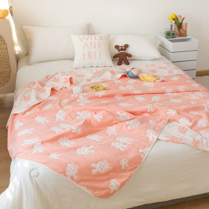 91家纺网 家纺一手货源 找家纺 （总）朴尔家纺 2021新款卡通系全棉六层纱毛巾