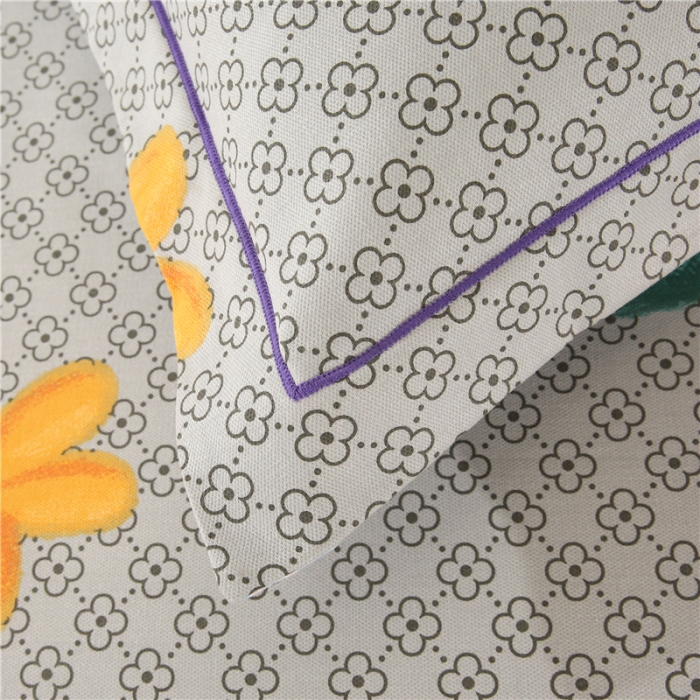 91家纺网 家纺一手货源 找家纺 森麻艾草助眠老粗布凉席全棉肌理纹加厚床单空调软席柠檬恋花灰