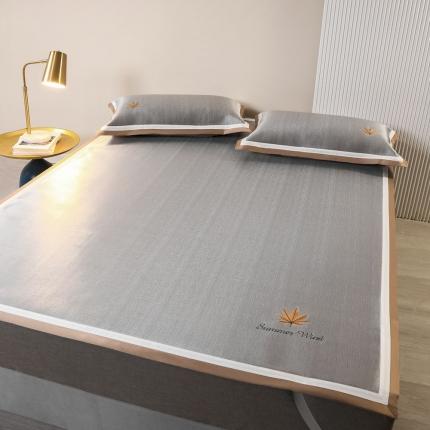 91家纺网 家纺一手货源 找家纺 涞澳家纺 2021新款凉席三件套-枫叶 枫叶-咖