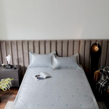 91家纺网 家纺一手货源 找家纺 涞澳家纺 2021新款凉席三件套-时尚  梵克-蓝