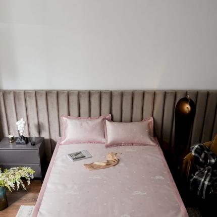 涞澳家纺 2021新款凉席三件套-时尚  爱心-粉