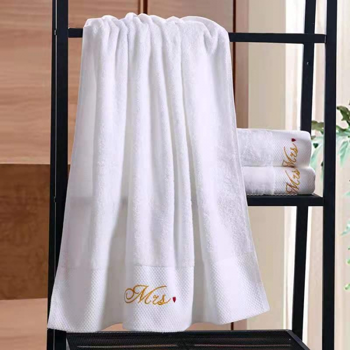 91家纺网 家纺一手货源 找家纺 酒店宾馆民宿加大加厚纯棉全棉柔软美容院白色布草套件酒店毛巾浴巾套件 9