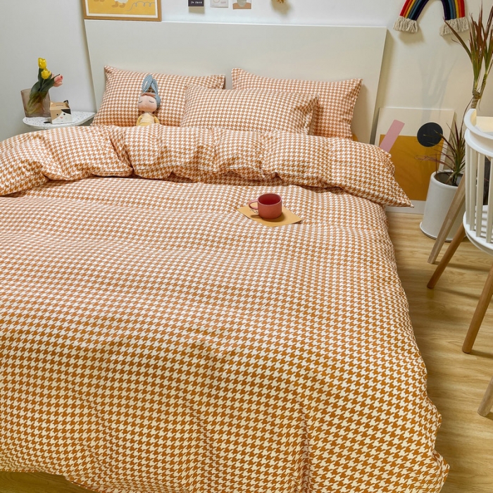 91家纺网 家纺一手货源 找家纺 金丝鸟 2021新款全棉四件套 暖阳