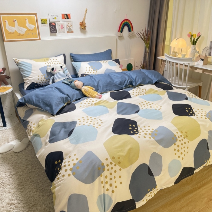 91家纺网 家纺一手货源 找家纺 金丝鸟 2021新款全棉四件套 石头记