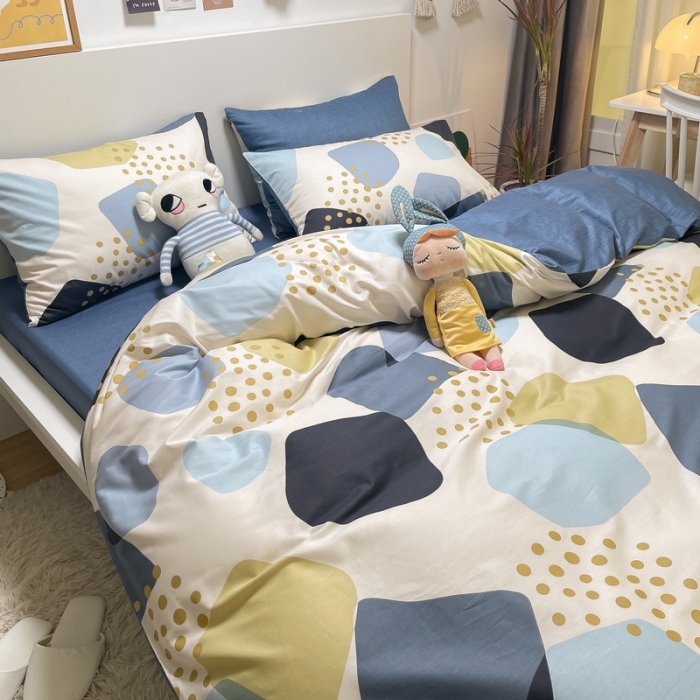 91家纺网 家纺一手货源 找家纺 金丝鸟 2021新款全棉四件套 石头记