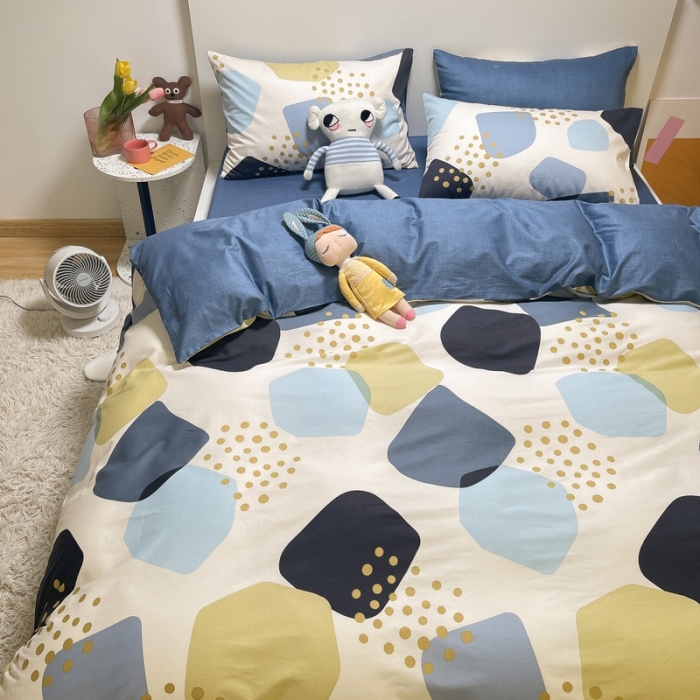 91家纺网 家纺一手货源 找家纺 金丝鸟 2021新款全棉四件套 石头记