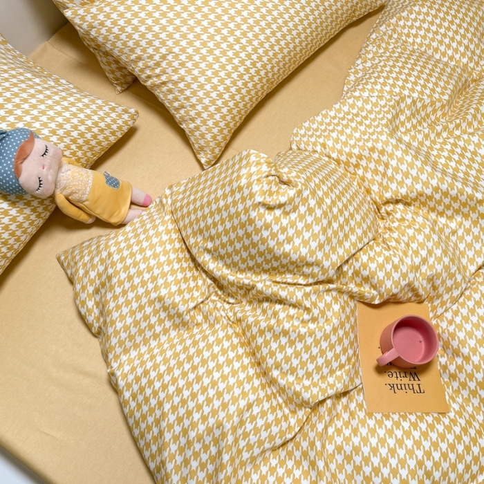 91家纺网 家纺一手货源 找家纺 金丝鸟 2021新款全棉四件套 依恋