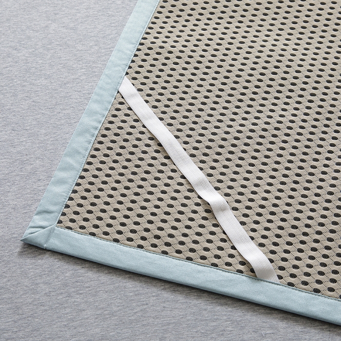 91家纺网 家纺一手货源 找家纺 小芽家居 2024新款冰丝斜纹提花凉席三件套 冰凌