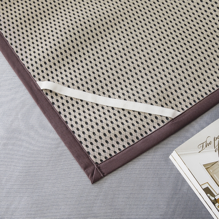 91家纺网 家纺一手货源 找家纺 小芽家居 2024新款千鸟格冰丝凉席三件套 千鸟格-银灰