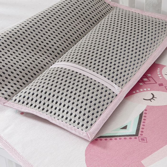 91家纺网 家纺一手货源 找家纺 小芽家居 2024新款儿童冰丝凉席卡通 粉红小鹿