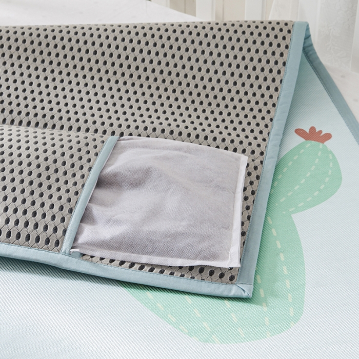 91家纺网 家纺一手货源 找家纺 小芽家居 2024新款儿童冰丝凉席卡通 加油仙人掌