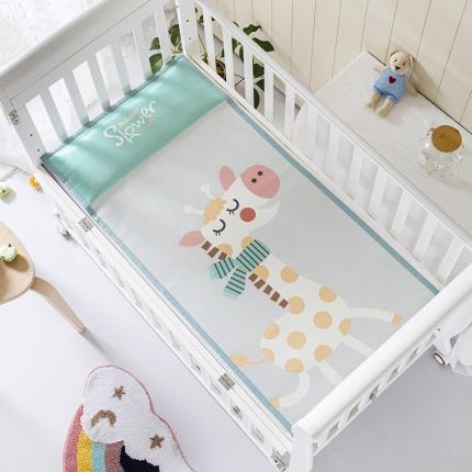 小芽家居 2024新款儿童冰丝凉席卡通 长颈鹿