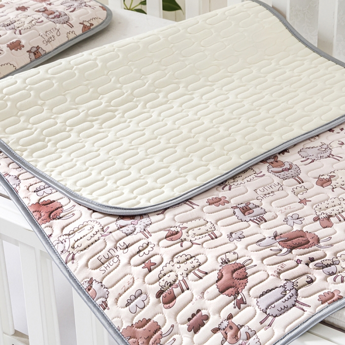 91家纺网 家纺一手货源 找家纺 小芽家居 2024新款儿童乳胶凉席卡通 奔跑小羊