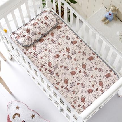 小芽家居 2024新款儿童乳胶凉席卡通 奔跑小羊