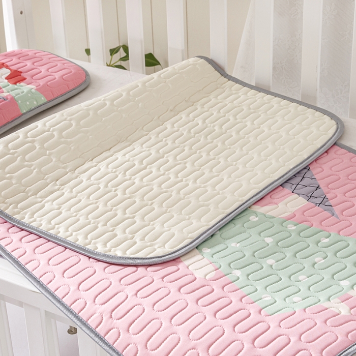 91家纺网 家纺一手货源 找家纺 小芽家居 2024新款儿童乳胶凉席卡通 冰淇淋女孩