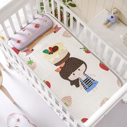 小芽家居 2024新款儿童乳胶凉席卡通 草莓蛋糕