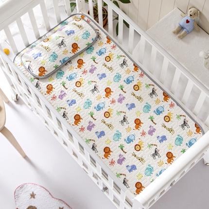 小芽家居 2024新款儿童乳胶凉席卡通 动物乐园