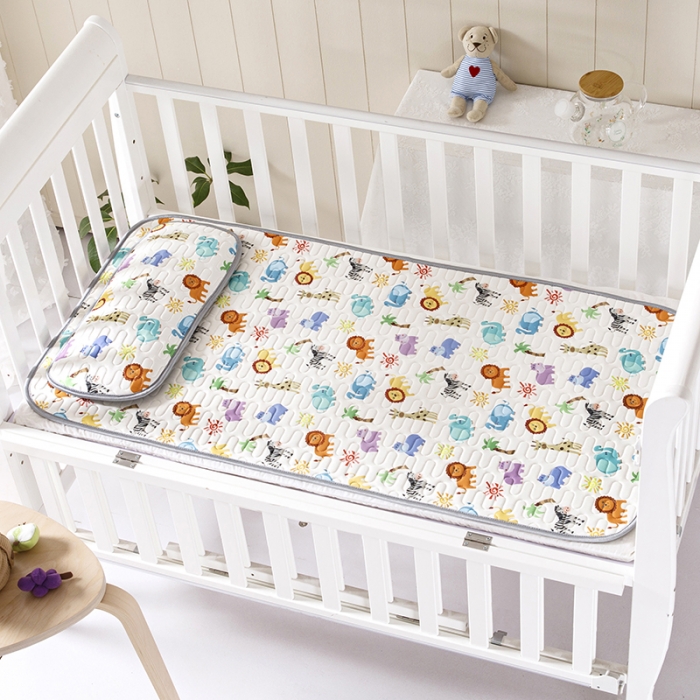 91家纺网 家纺一手货源 找家纺 小芽家居 2024新款儿童乳胶凉席卡通 动物乐园