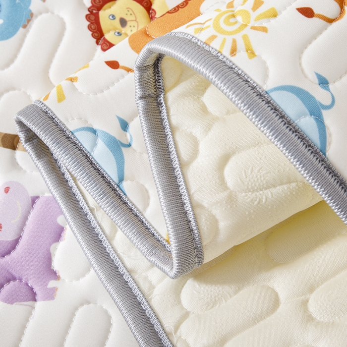 91家纺网 家纺一手货源 找家纺 小芽家居 2024新款儿童乳胶凉席卡通 动物乐园