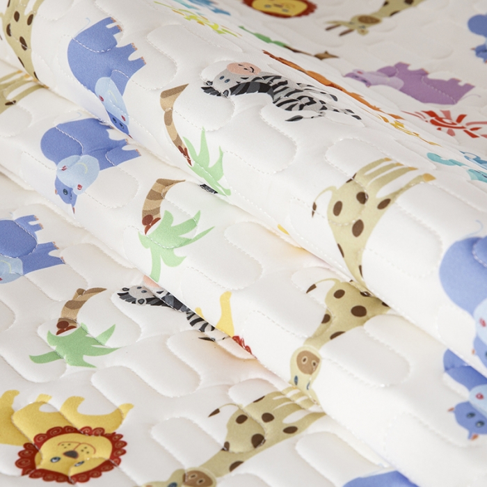 91家纺网 家纺一手货源 找家纺 小芽家居 2024新款儿童乳胶凉席卡通 动物乐园