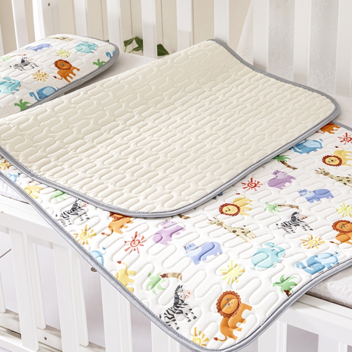 91家纺网 家纺一手货源 找家纺 小芽家居 2024新款儿童乳胶凉席卡通 动物乐园