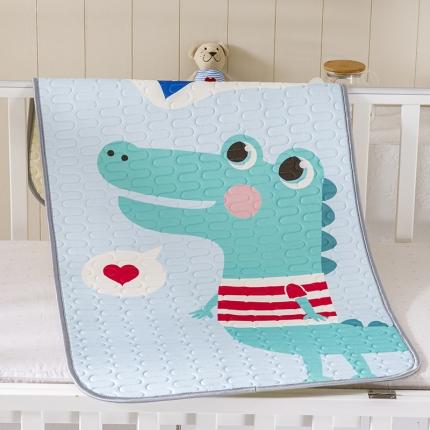 91家纺网 家纺一手货源 找家纺 小芽家居 2024新款儿童乳胶凉席卡通 鳄鱼小子