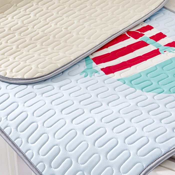 91家纺网 家纺一手货源 找家纺 小芽家居 2024新款儿童乳胶凉席卡通 鳄鱼小子