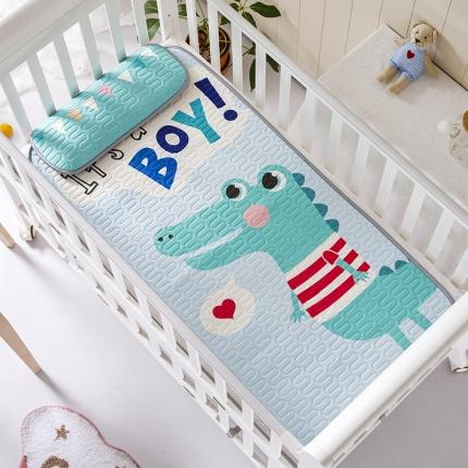 小芽家居 2024新款儿童乳胶凉席卡通 鳄鱼小子