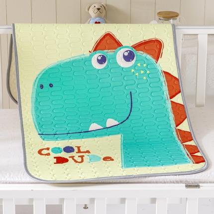 91家纺网 家纺一手货源 找家纺 小芽家居 2024新款儿童乳胶凉席卡通 恐龙